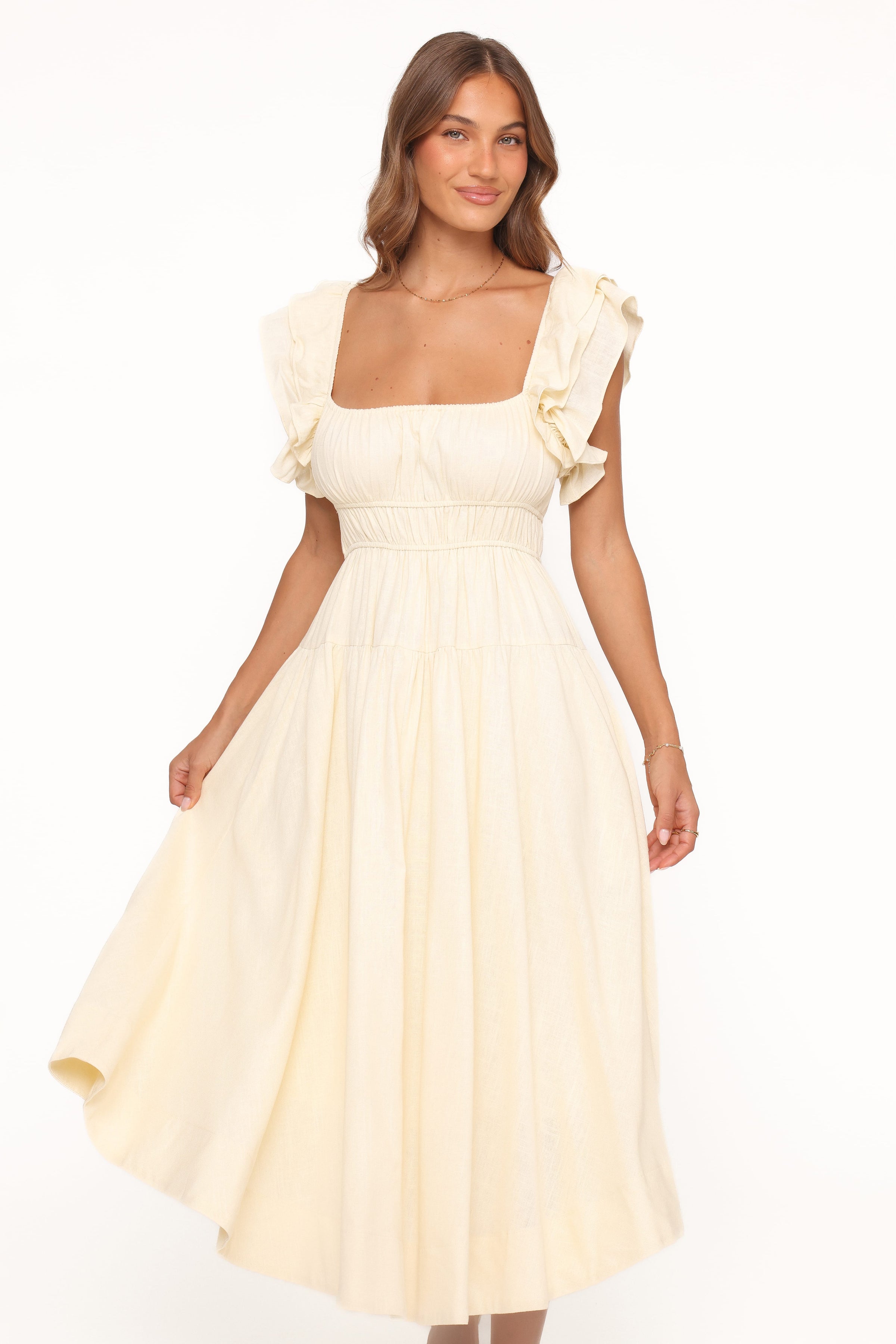 DRESSES Linda Midi Dress - Butter Yellow