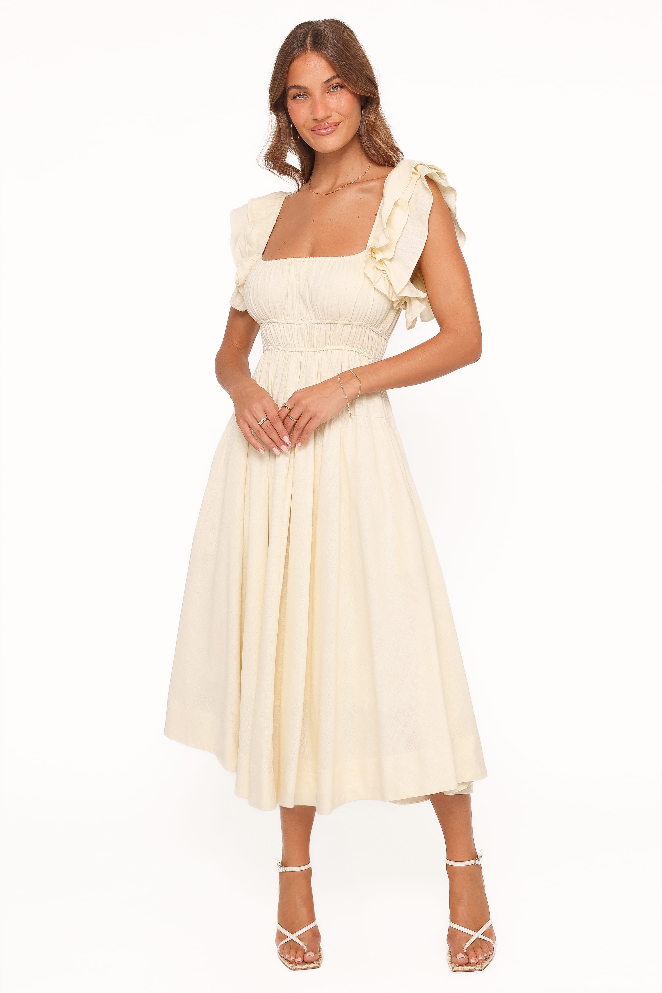 DRESSES Linda Midi Dress - Butter Yellow