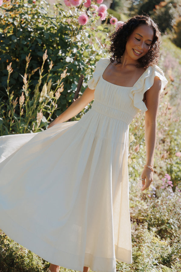 DRESSES Linda Midi Dress - Butter Yellow