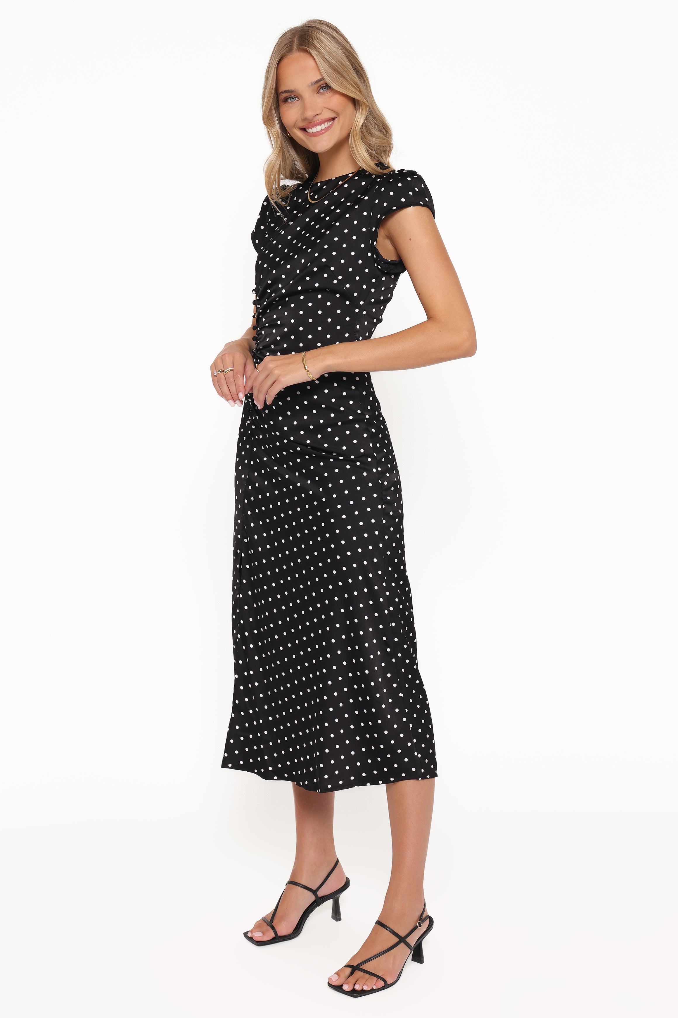 DRESSES Lisbeth Midi Dress - Black Polka Dot
