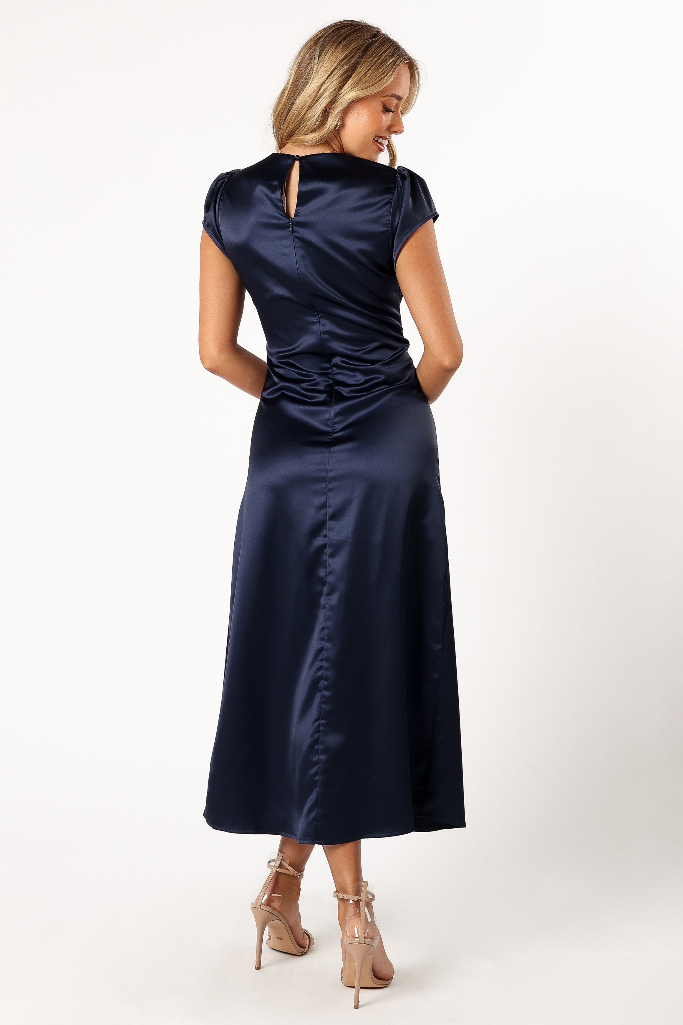 DRESSES @Lisbeth Midi Dress - Navy