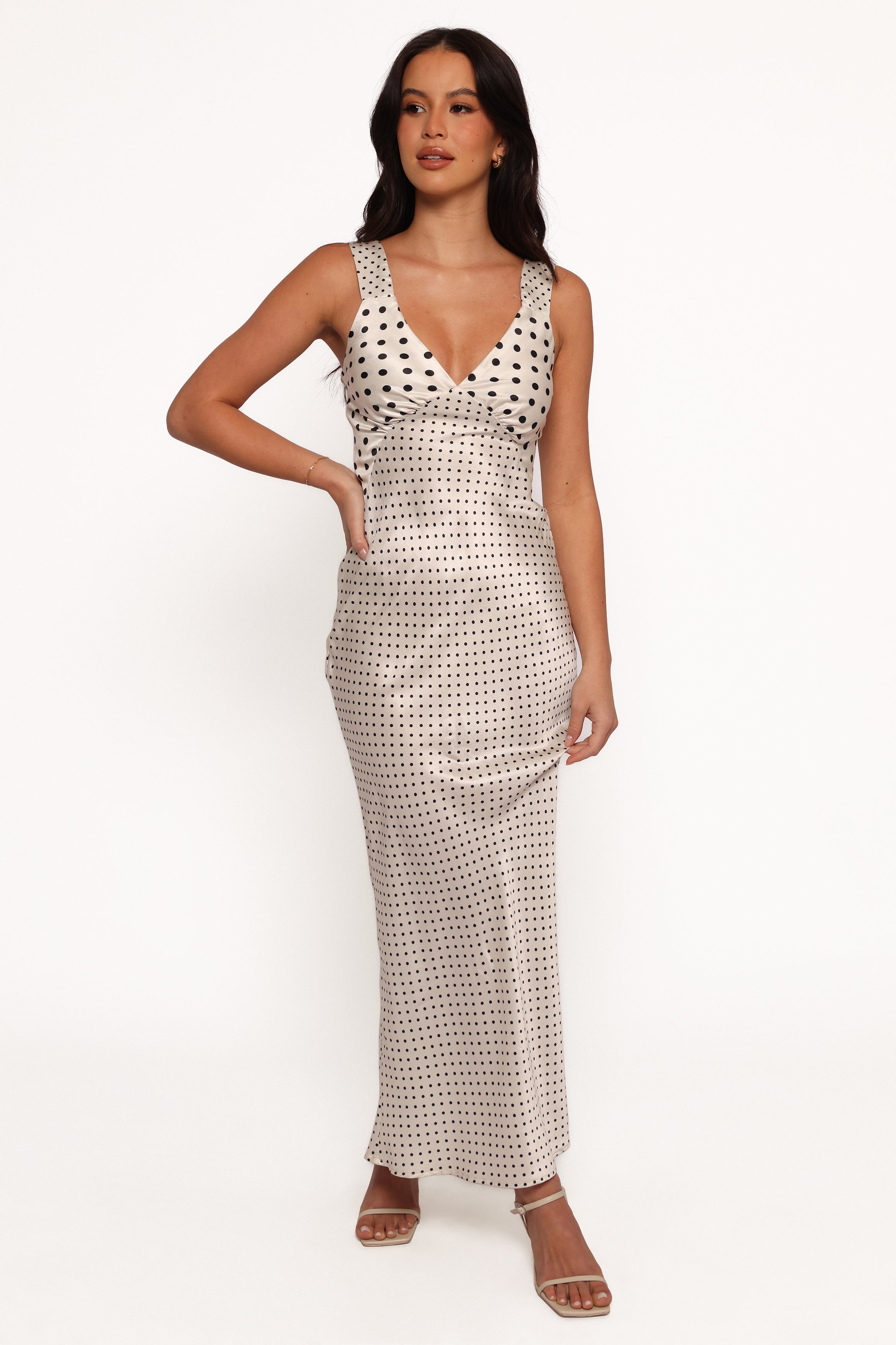 DRESSES Lizza Maxi Dress - White Polkadot