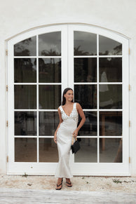 DRESSES Lizza Maxi Dress - White Polkadot