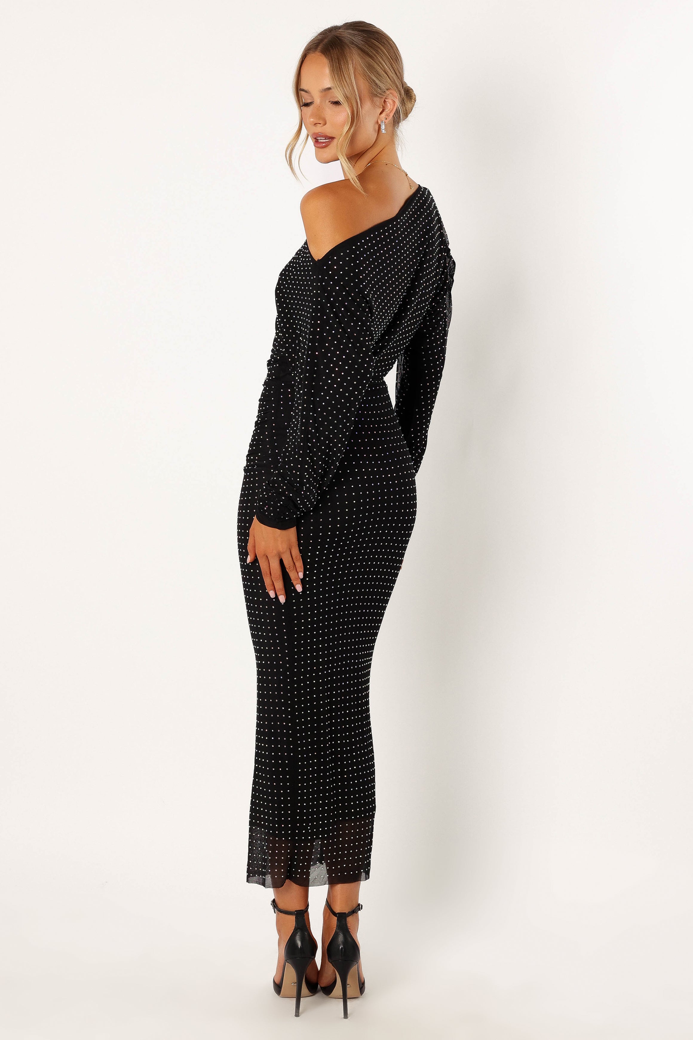 DRESSES @Loeve Long Sleeve Midi Dress - Black
