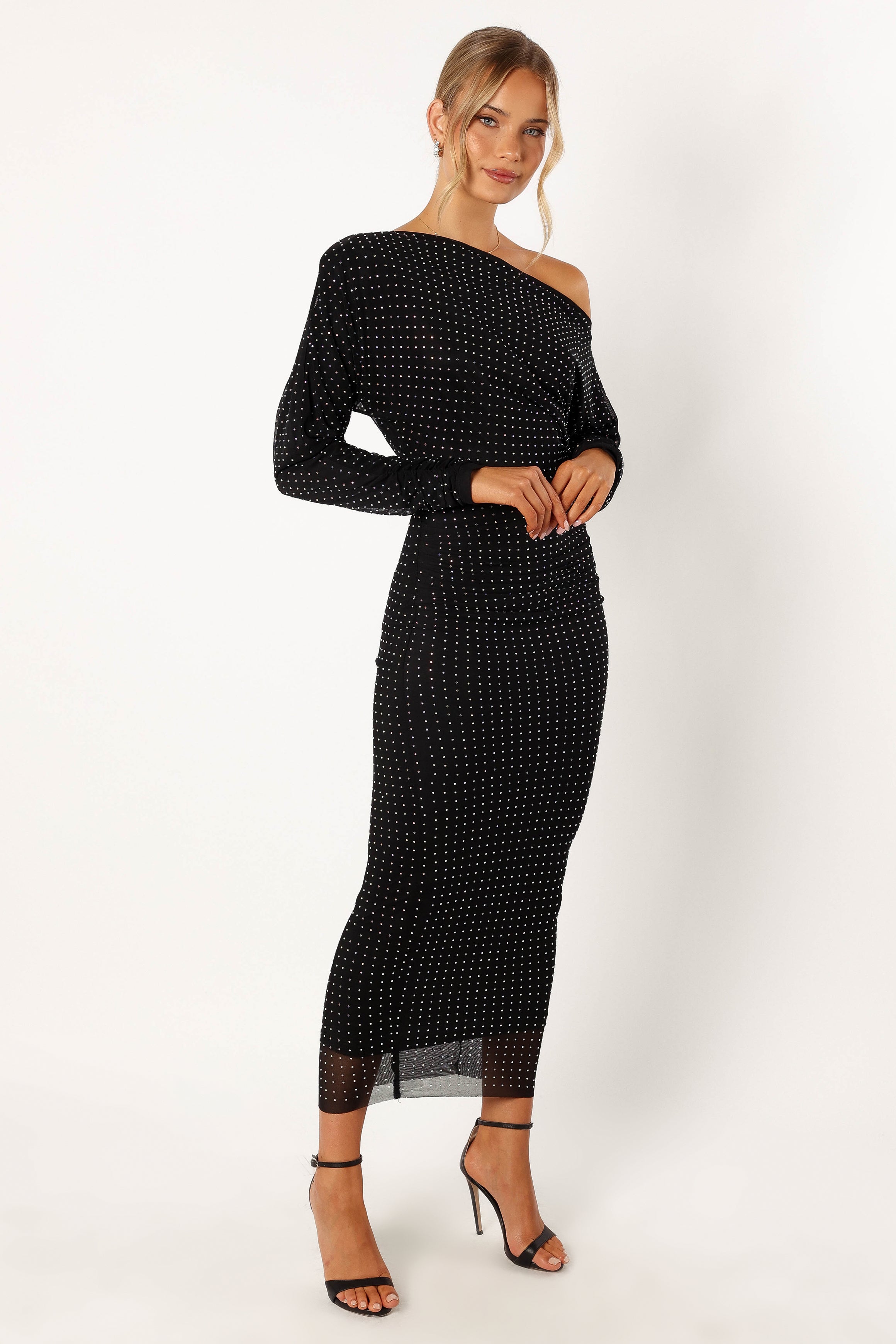 DRESSES @Loeve Long Sleeve Midi Dress - Black