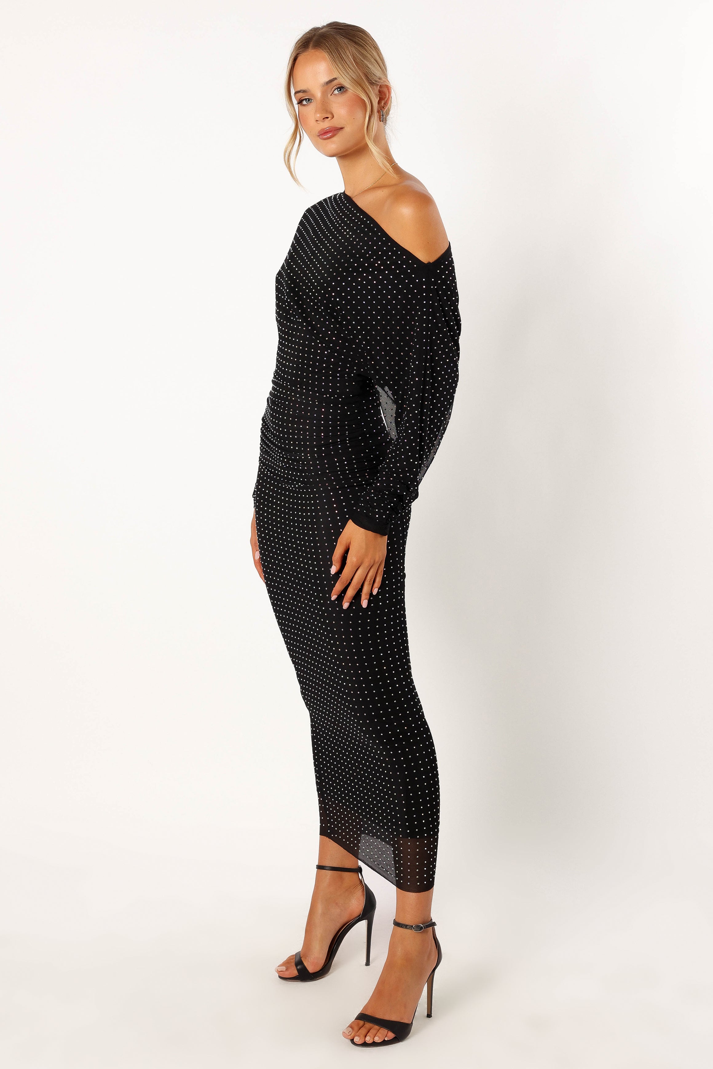 DRESSES @Loeve Long Sleeve Midi Dress - Black