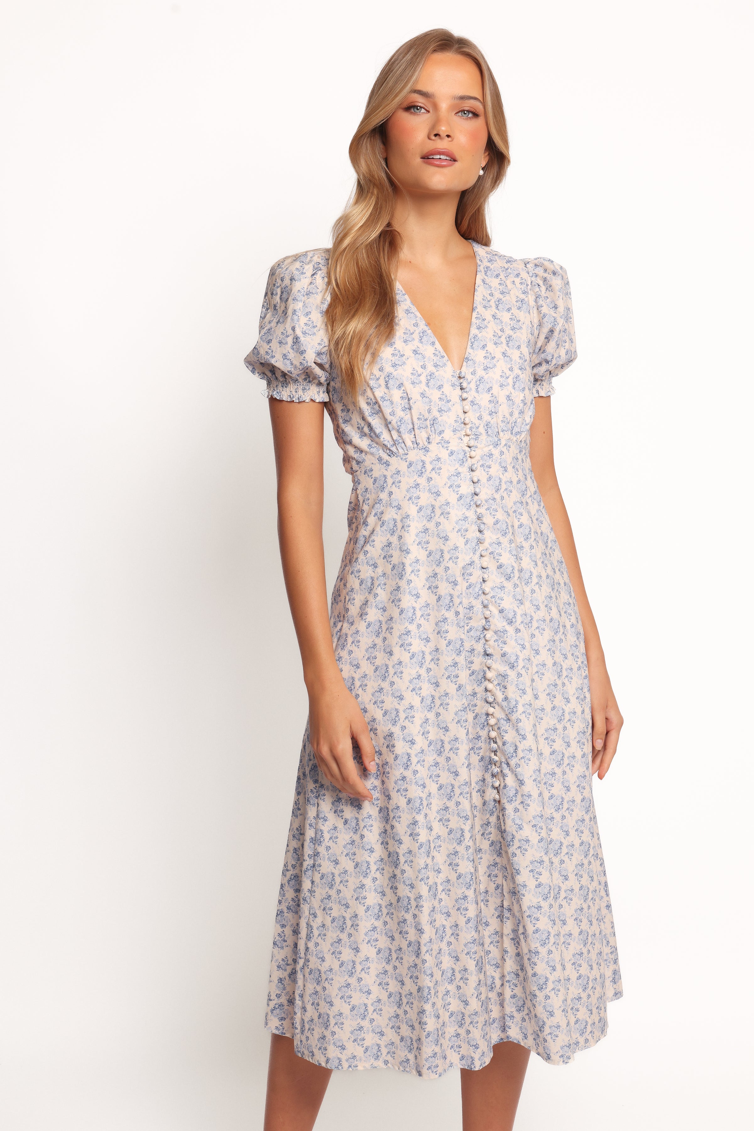 DRESSES Logen Floral Midi Dress - Parisian Bloom