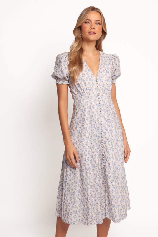 DRESSES Logen Floral Midi Dress - Parisian Bloom