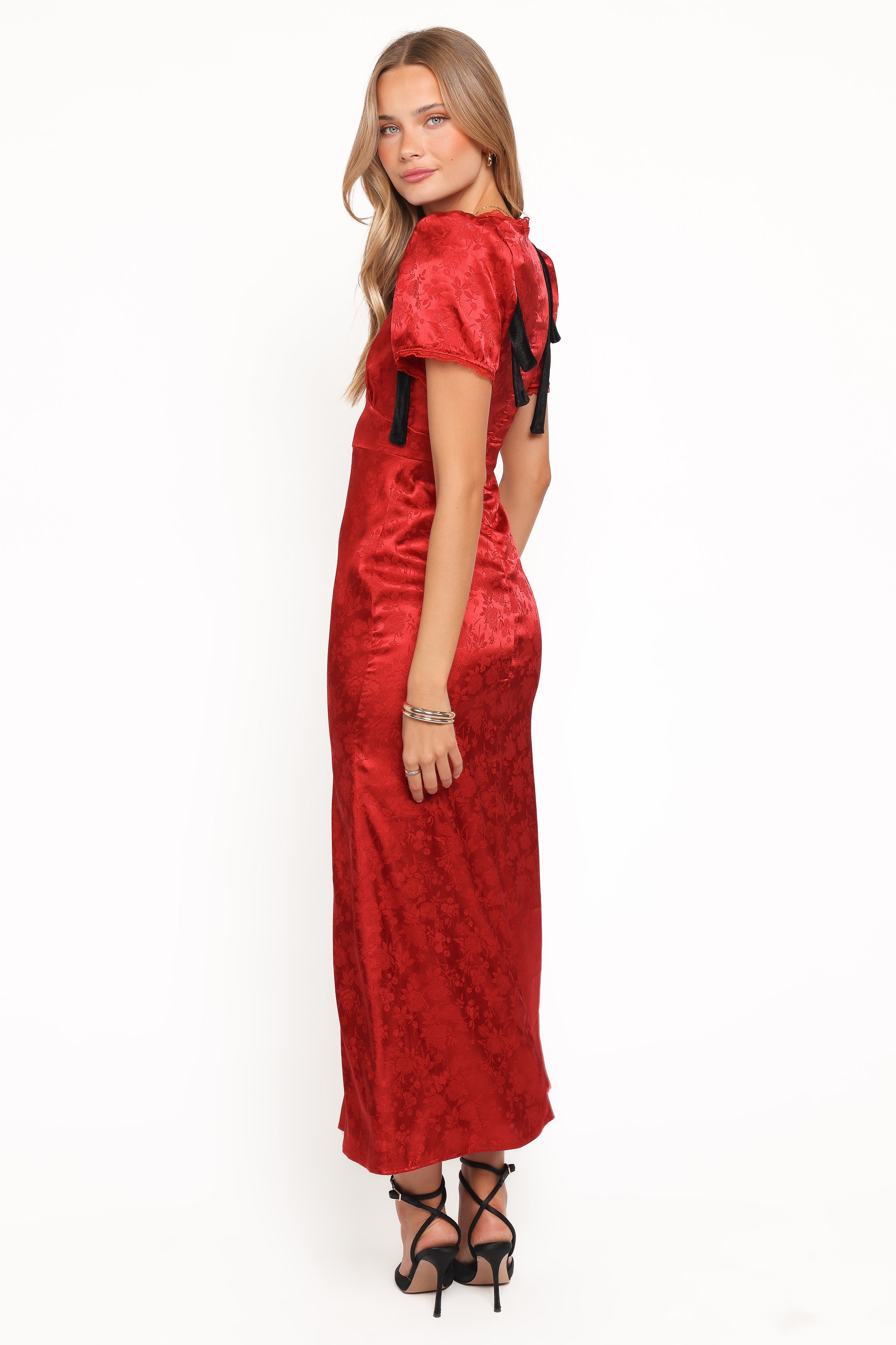 DRESSES Lomandra Maxi Dress - Red Jacquard