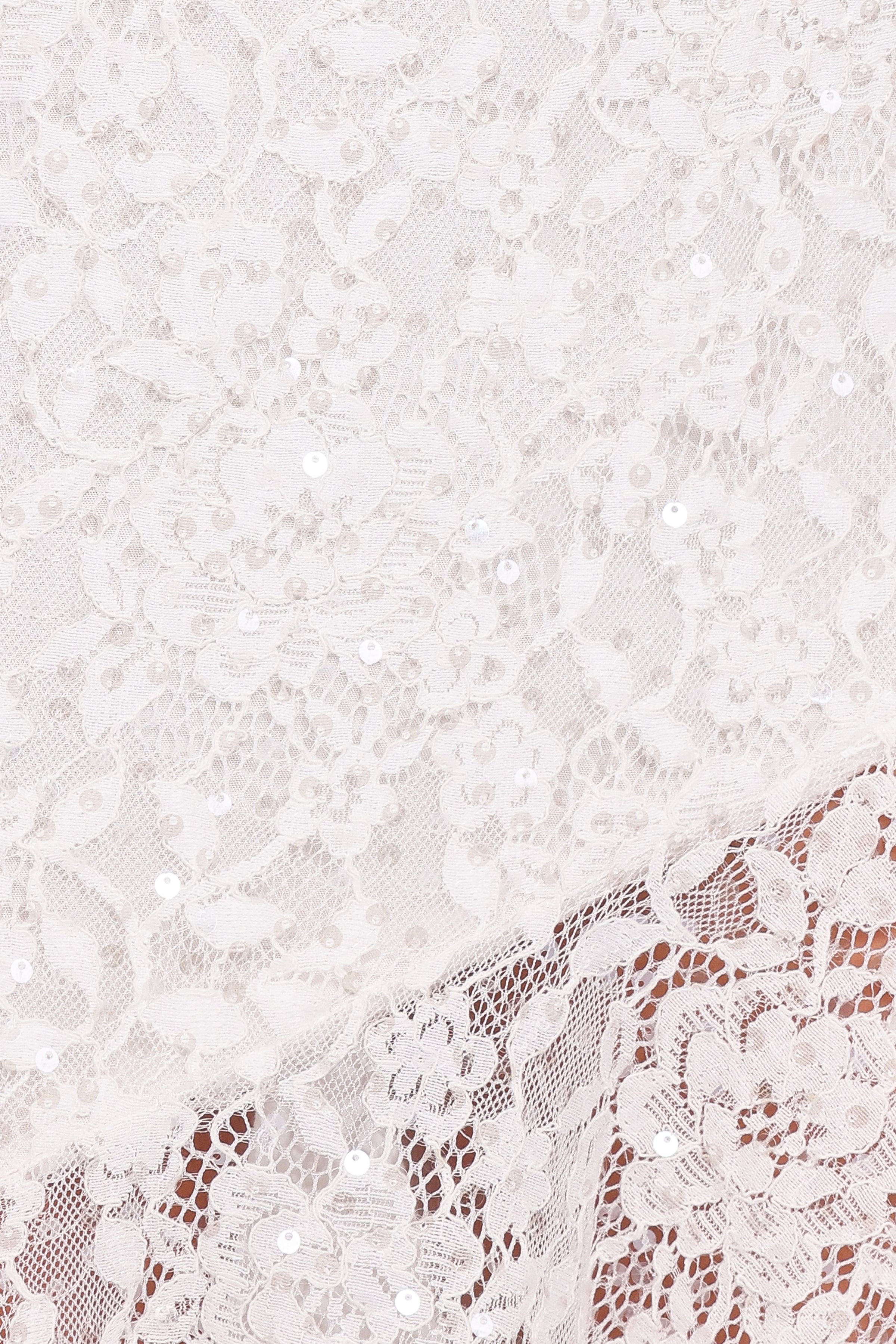 DRESSES Lorde Midi Dress - White Lace Sequin