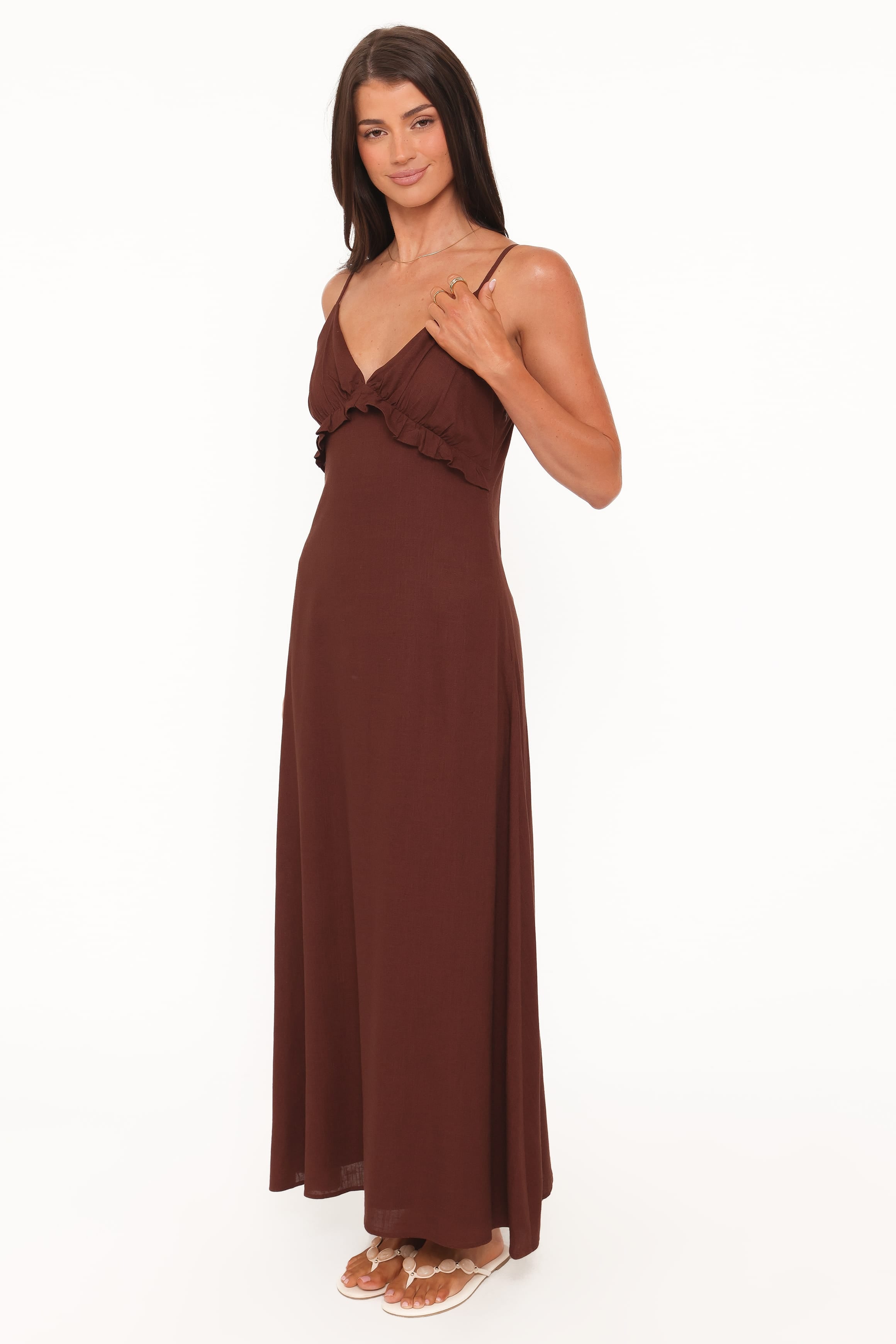 DRESSES Lorella Midi Dress - Dark Brown