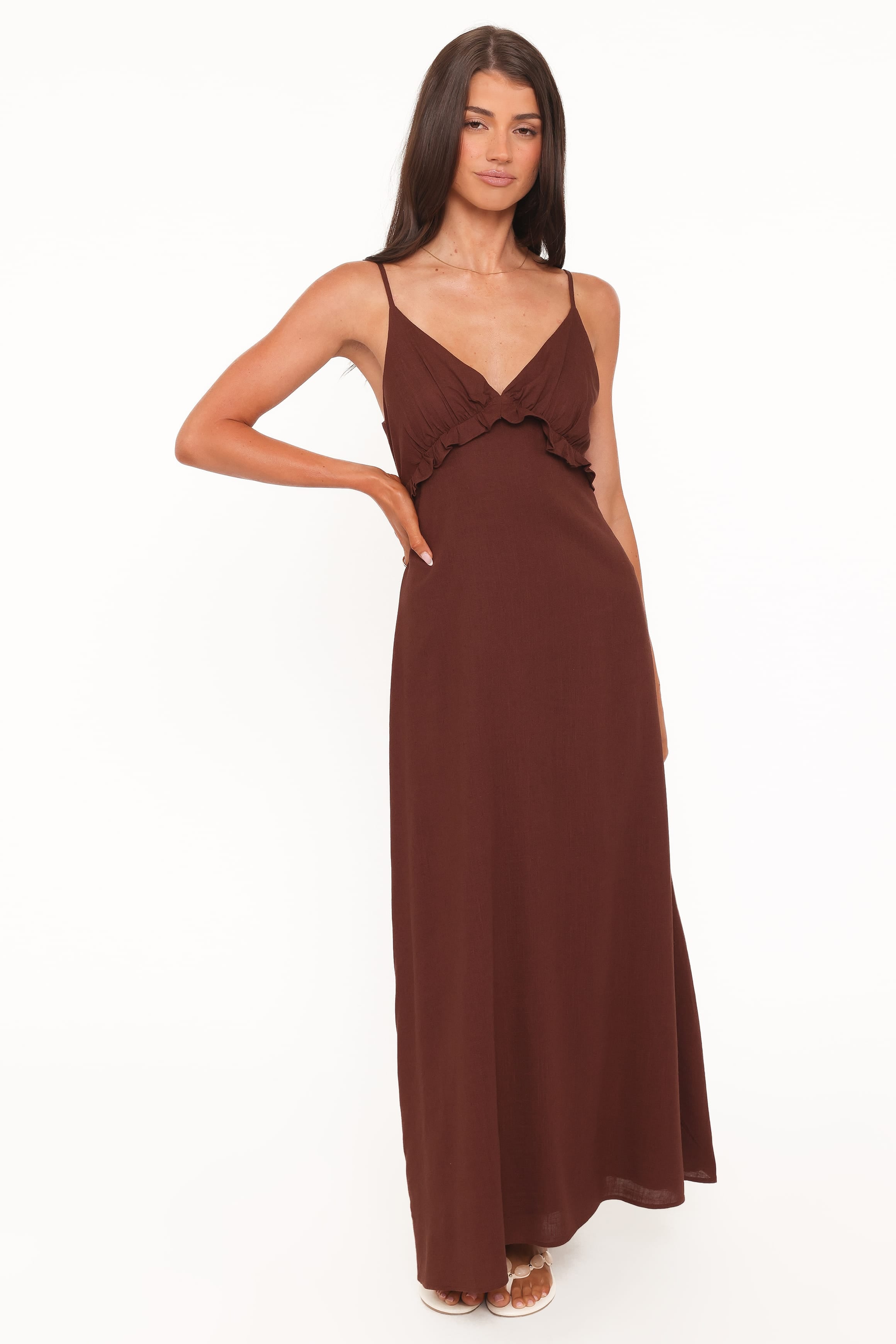 DRESSES Lorella Midi Dress - Dark Brown