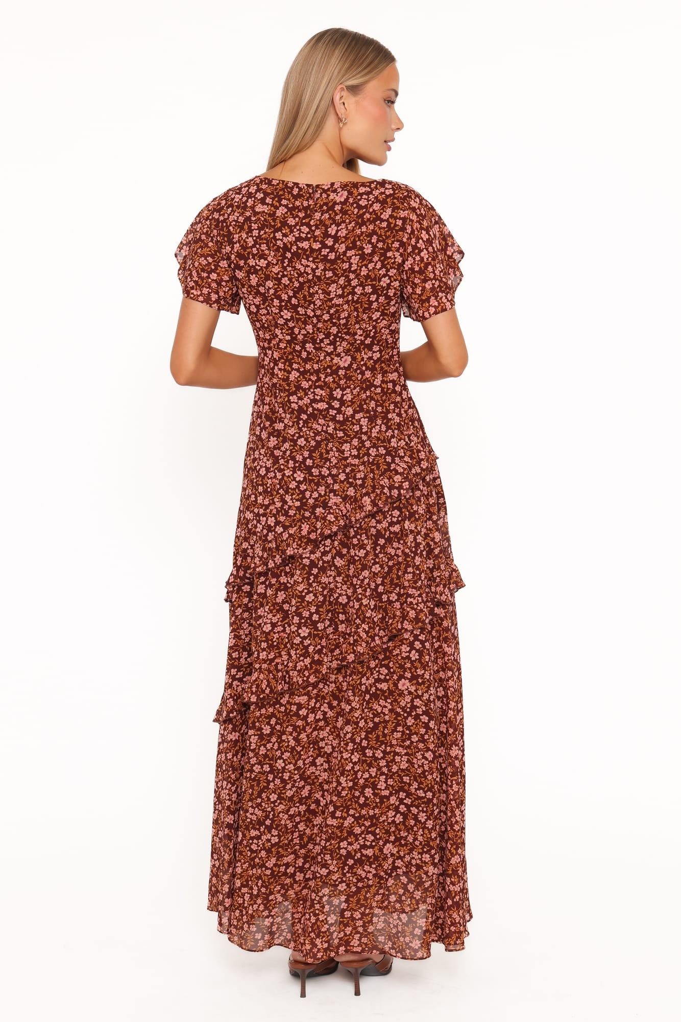 DRESSES Lorrie Maxi Dress - Brown Ditsy Floral