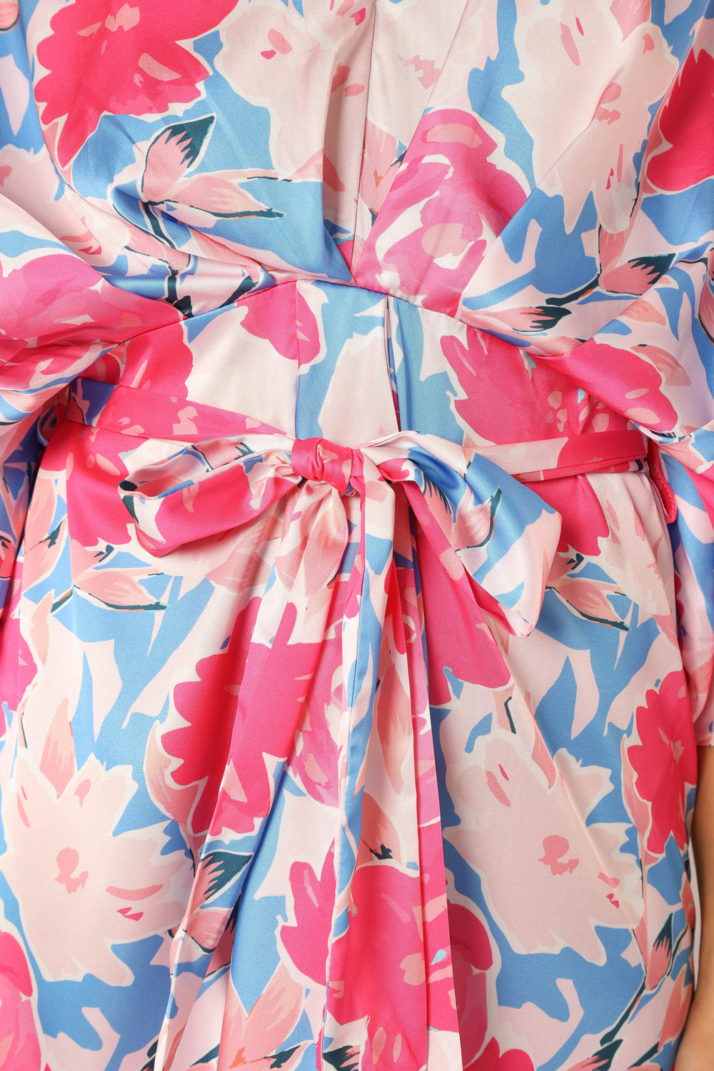 DRESSES @Lottie Wrap Midi Dress - Blue Floral