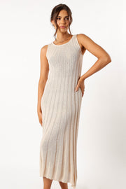 DRESSES Lucian Light Knit Midi Dress - Cream