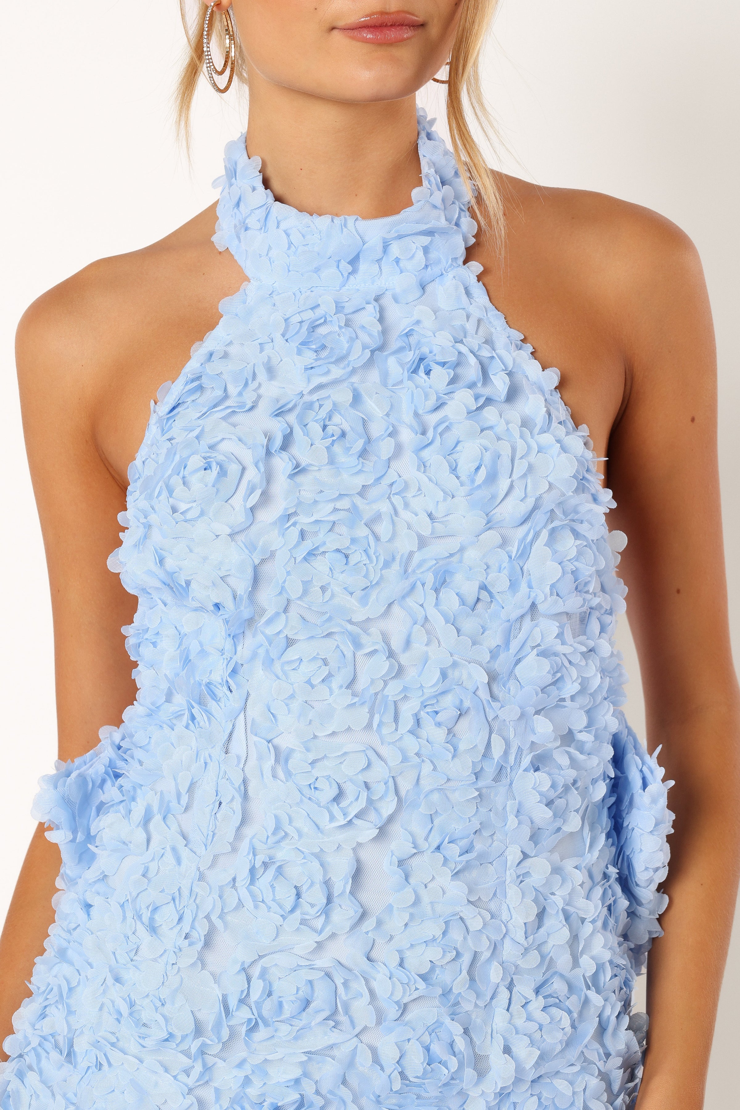 DRESSES @Lucy Halterneck Mini Dress - Blue