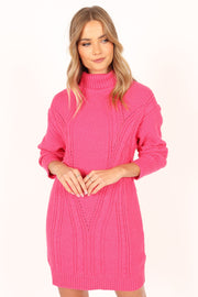 DRESSES @Luelle Knit Mini Dress - Pink