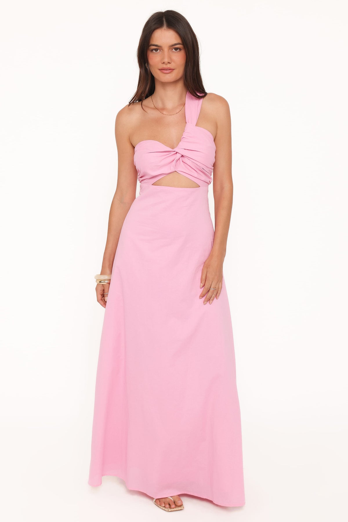DRESSES Luna One Shoulder Maxi Dress - Pink