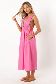 DRESSES @Lydia Midi Dress - Pink