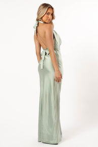 DRESSES @Lynda Halterneck Maxi Dress - Sage