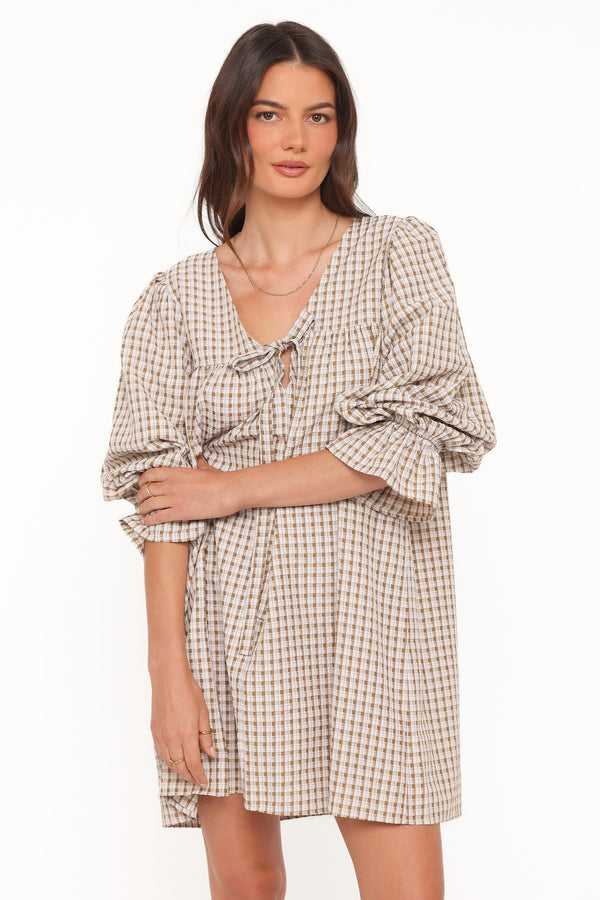 DRESSES Lynden Mini Dress - Green Gingham