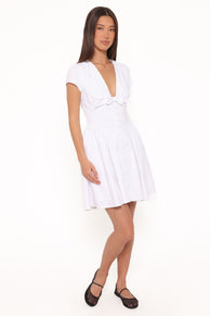 DRESSES Lyssa Bow Front Mini Dress - White