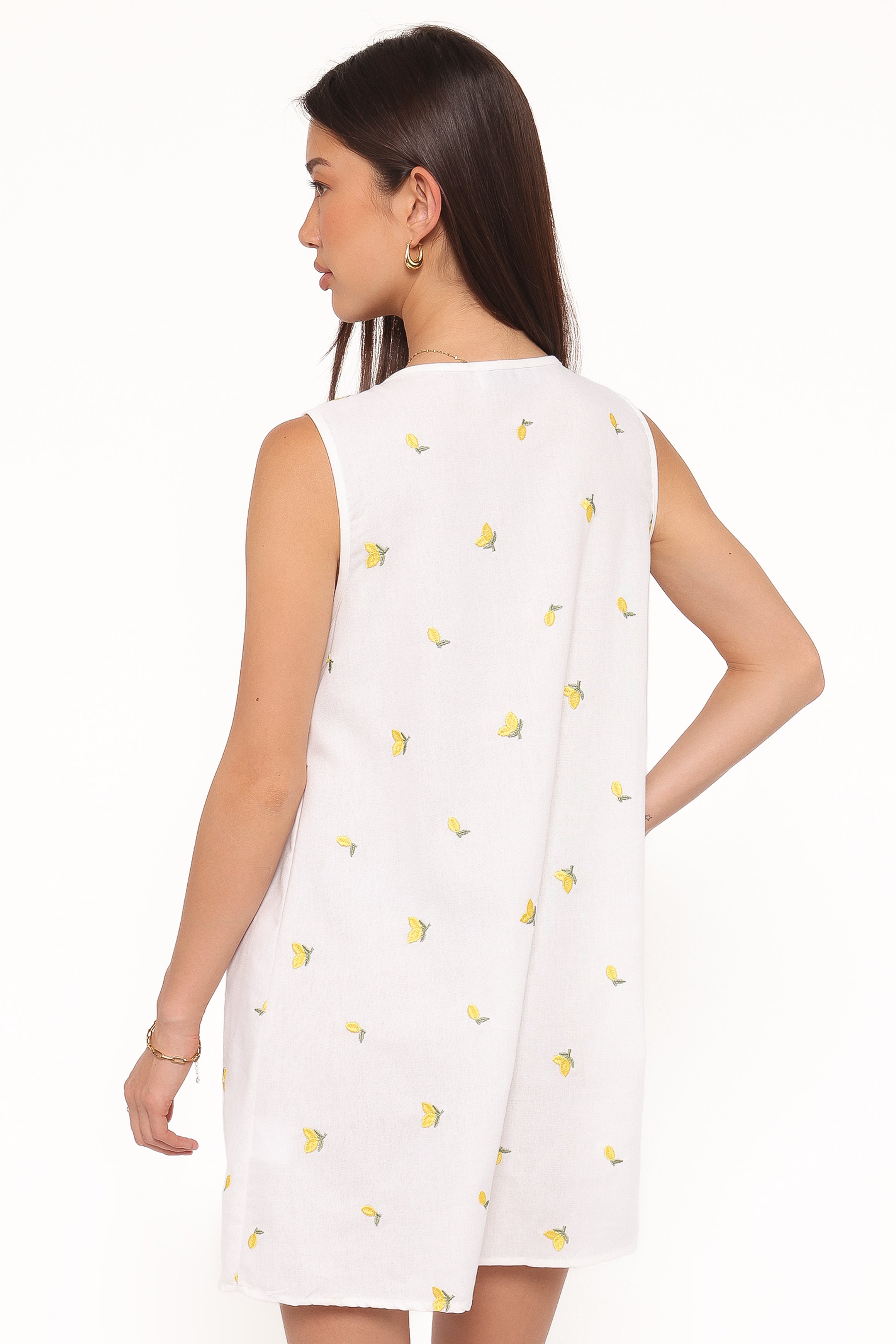 DRESSES Madeline Mini Dress - Embroidered Lemons