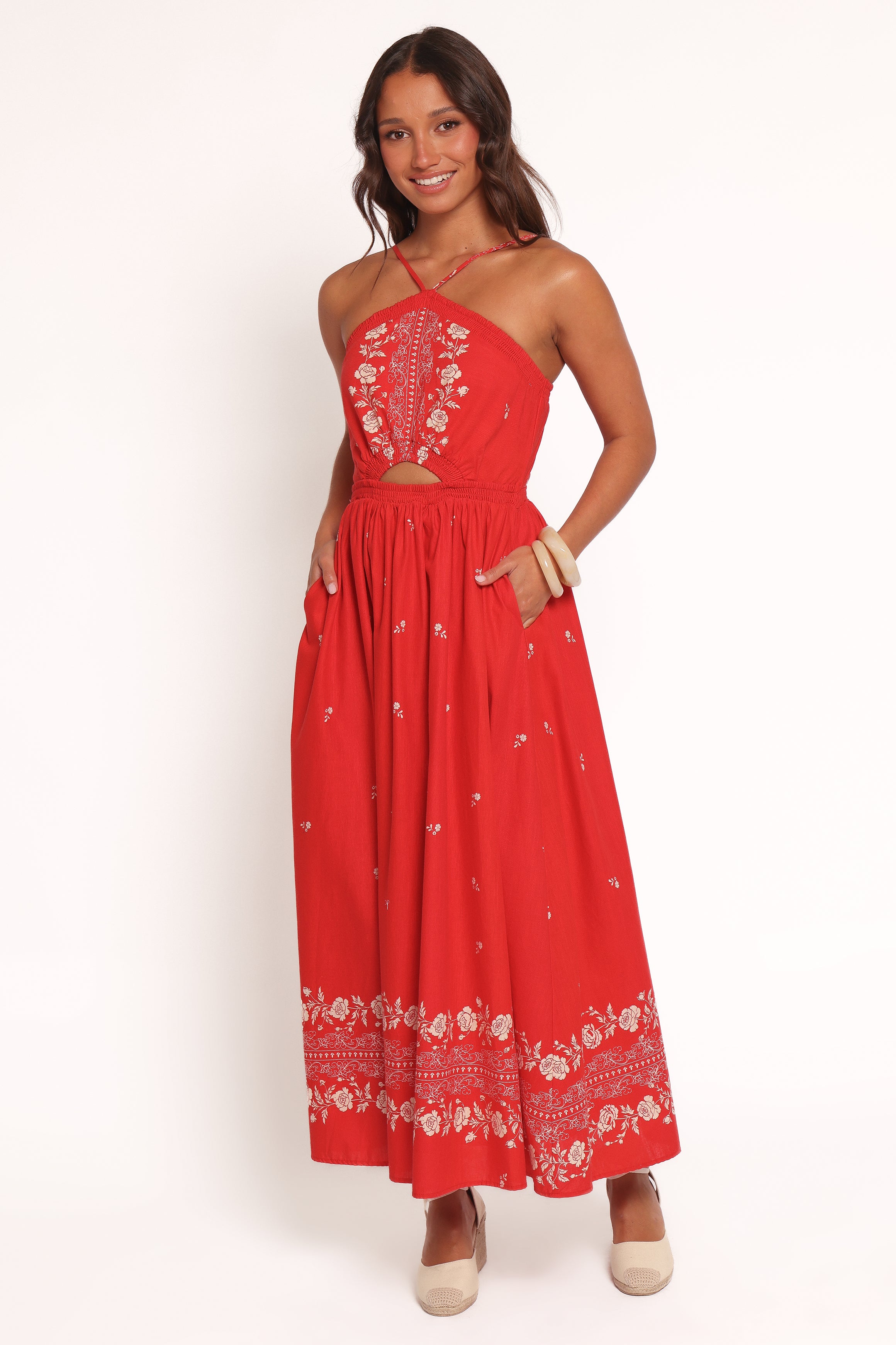 DRESSES Madi Maxi Dress - Red Floral Bandana