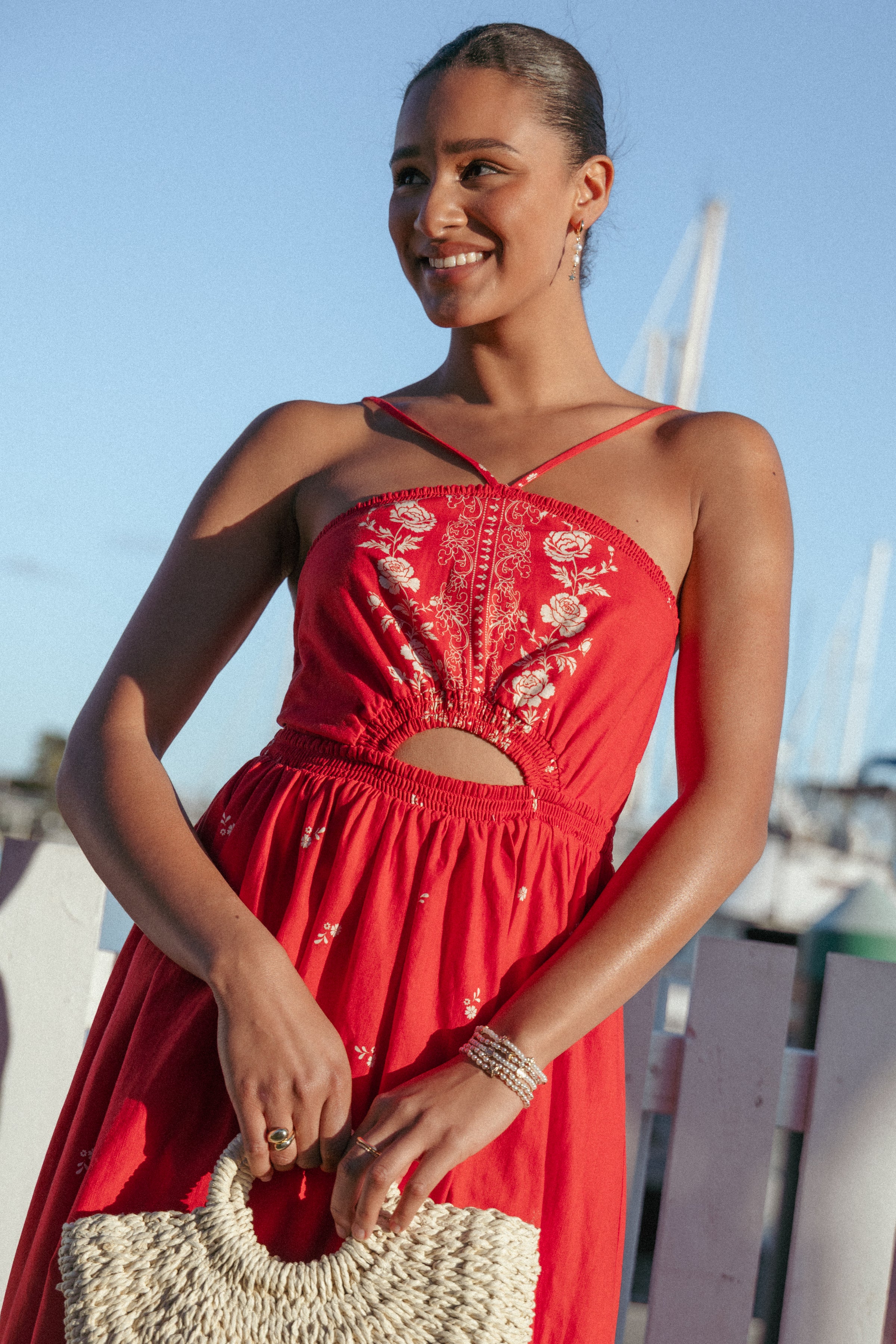 DRESSES Madi Maxi Dress - Red Floral Bandana