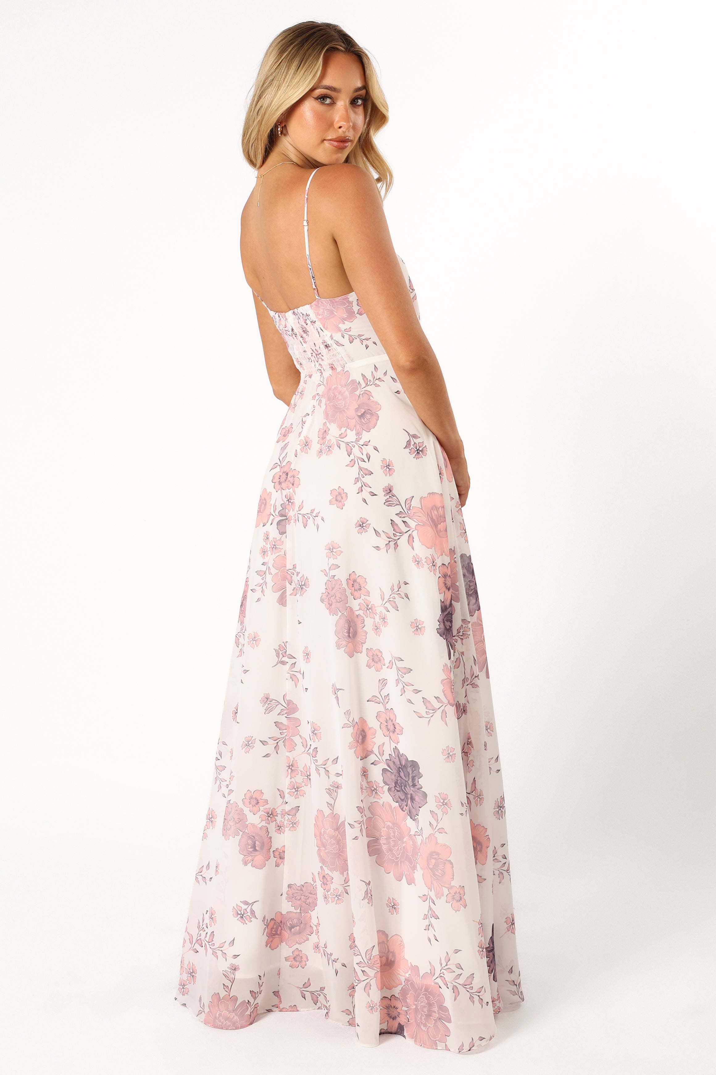 DRESSES @Madilyn Maxi Dress - White Floral (Hold for Hyper Femme)