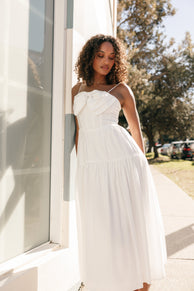 DRESSES @Maeve Midi Bow Dress - Ivory
