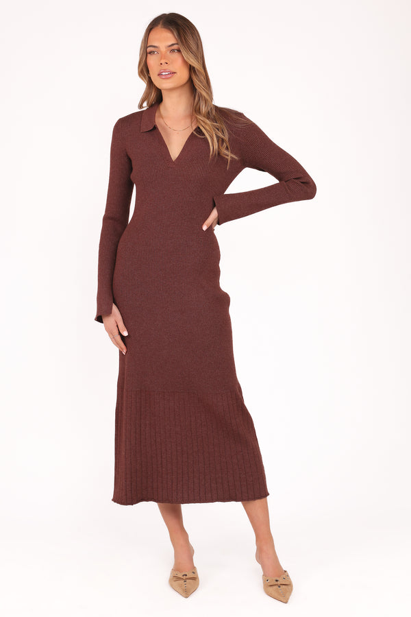 DRESSES Makenna Knit Dress - Brown