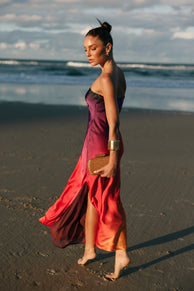 DRESSES @Mallory Strapless Maxi Dress - Sunset Cosmo (Hold for Euro Summer)