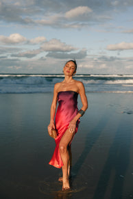 DRESSES @Mallory Strapless Maxi Dress - Sunset Cosmo (Hold for Euro Summer)