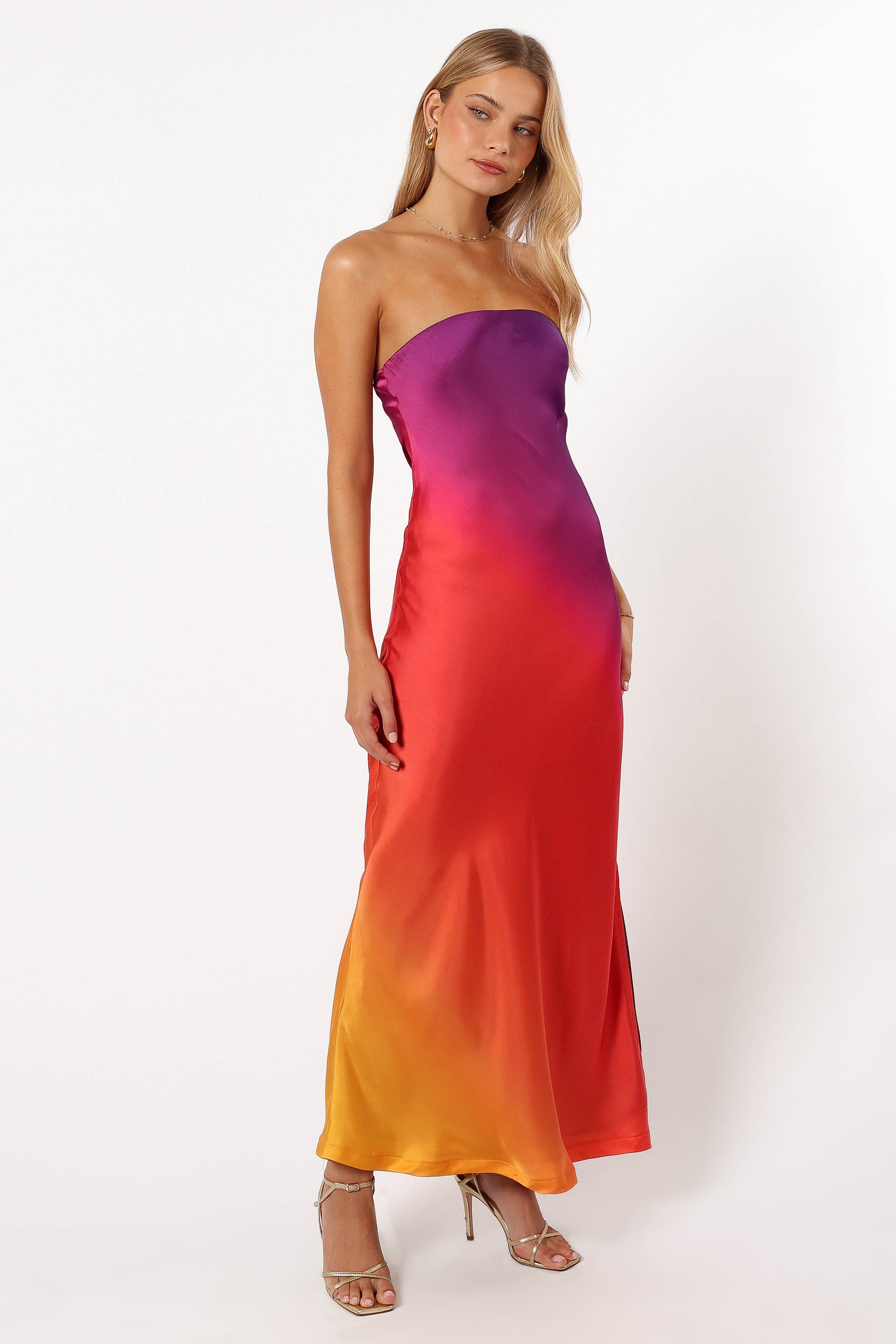 DRESSES @Mallory Strapless Maxi Dress - Sunset Cosmo (Hold for Euro Summer)