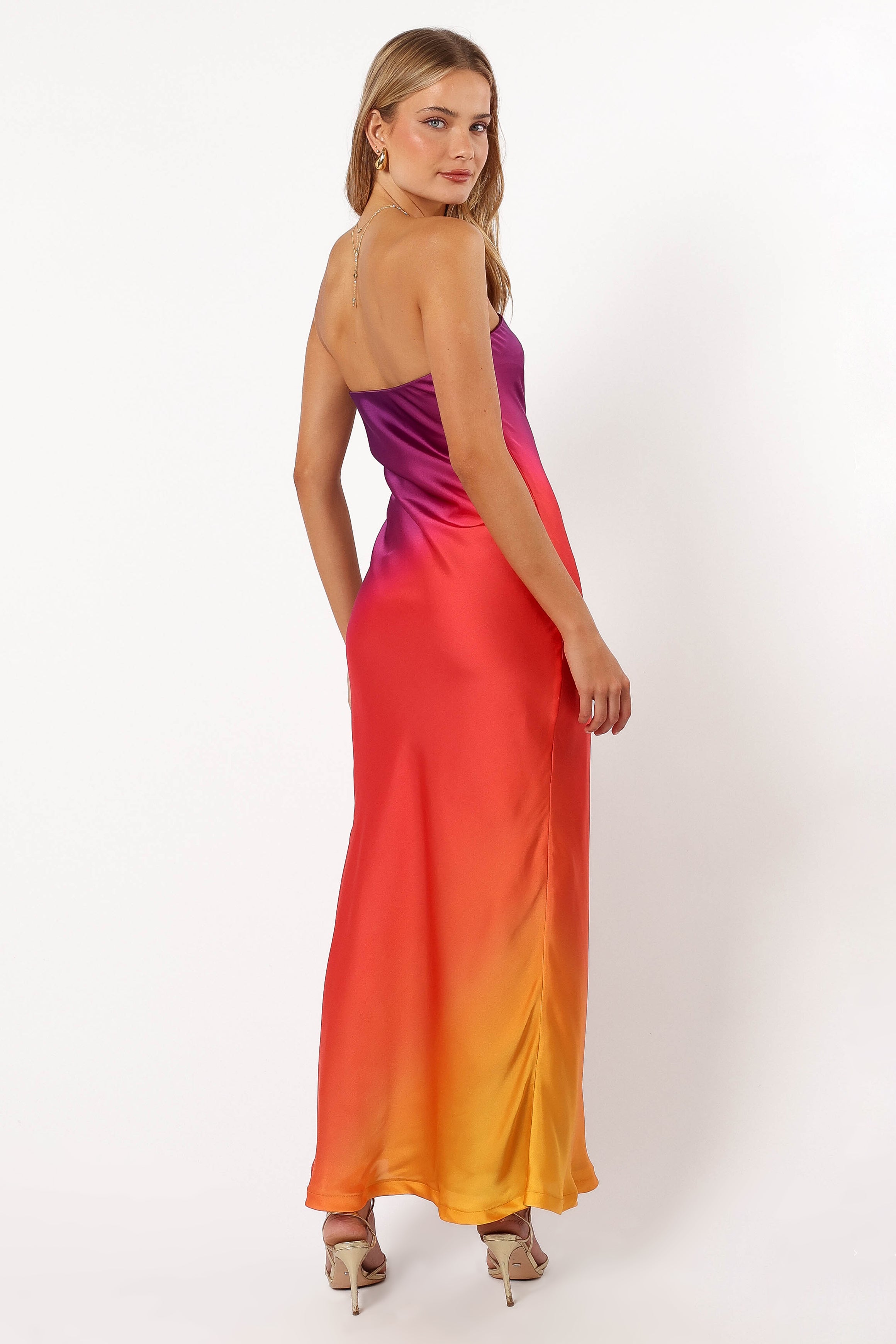 DRESSES @Mallory Strapless Maxi Dress - Sunset Cosmo (Hold for Euro Summer)