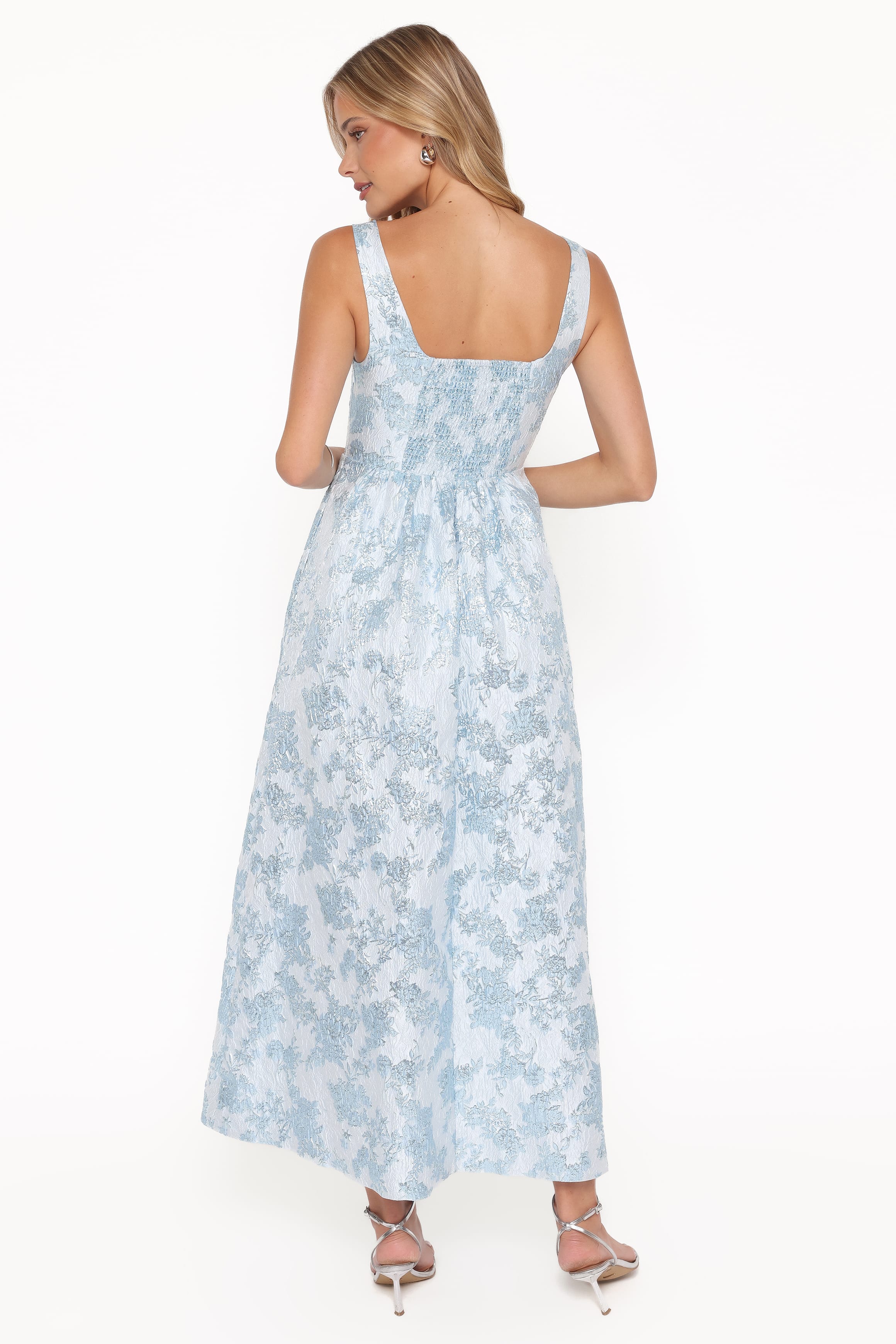 DRESSES Marcelline Maxi Dress - Blue Brocade