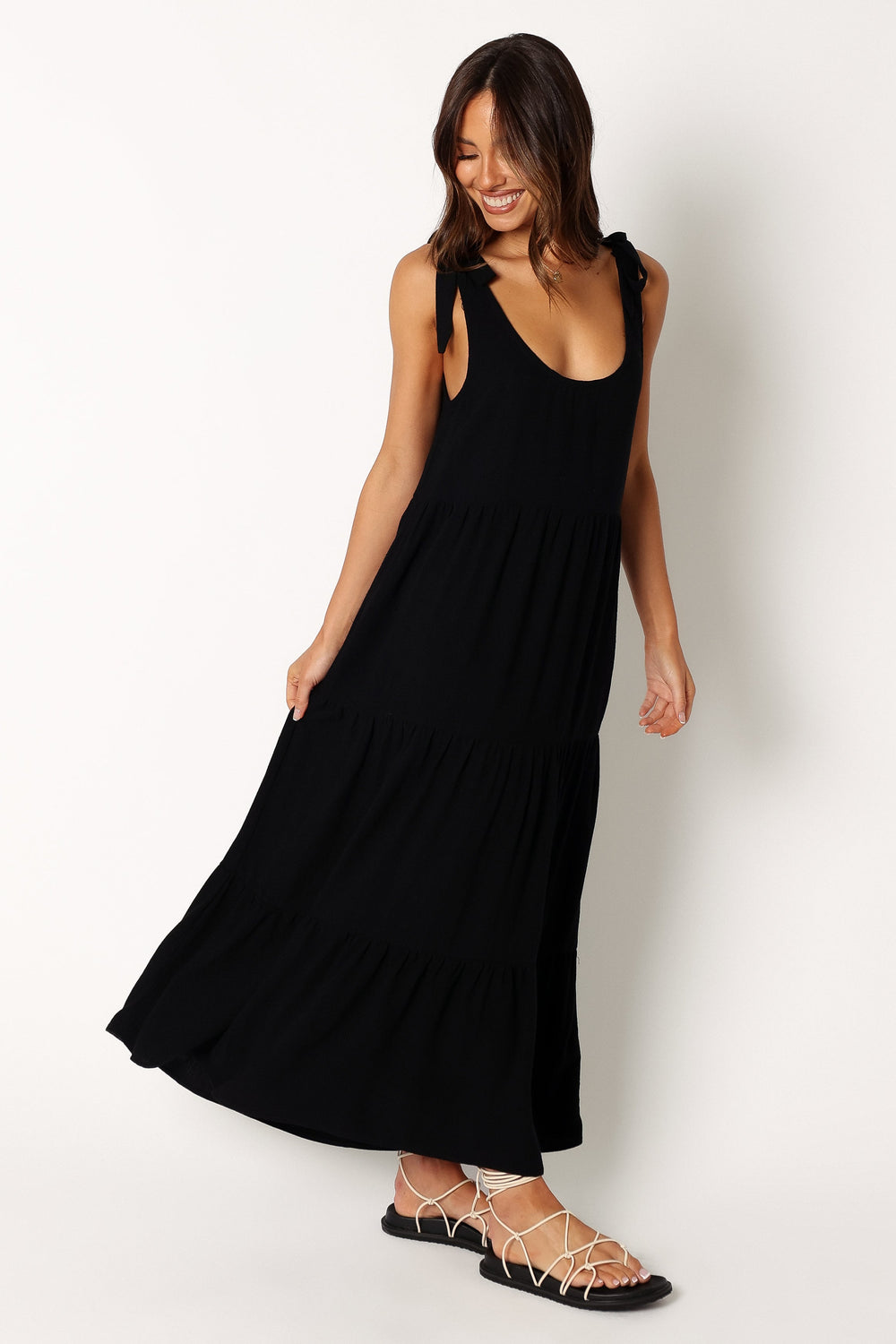 DRESSES @Marcy Midi Dress - Black