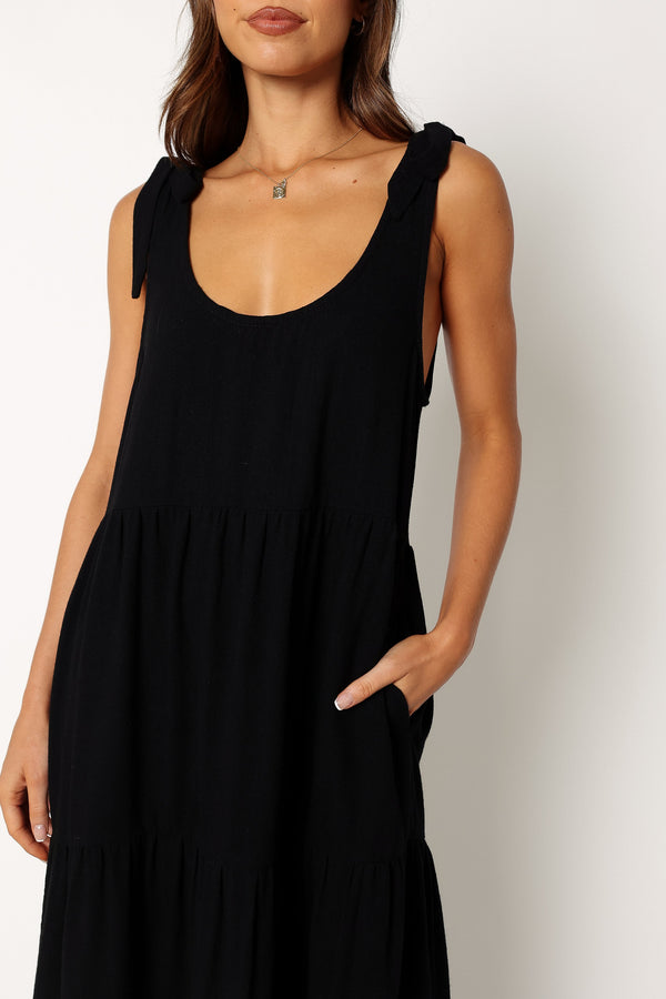 DRESSES @Marcy Midi Dress - Black