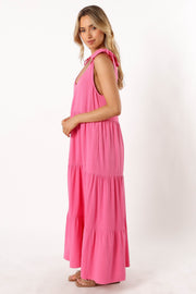 DRESSES @Marcy Midi Dress - Pink
