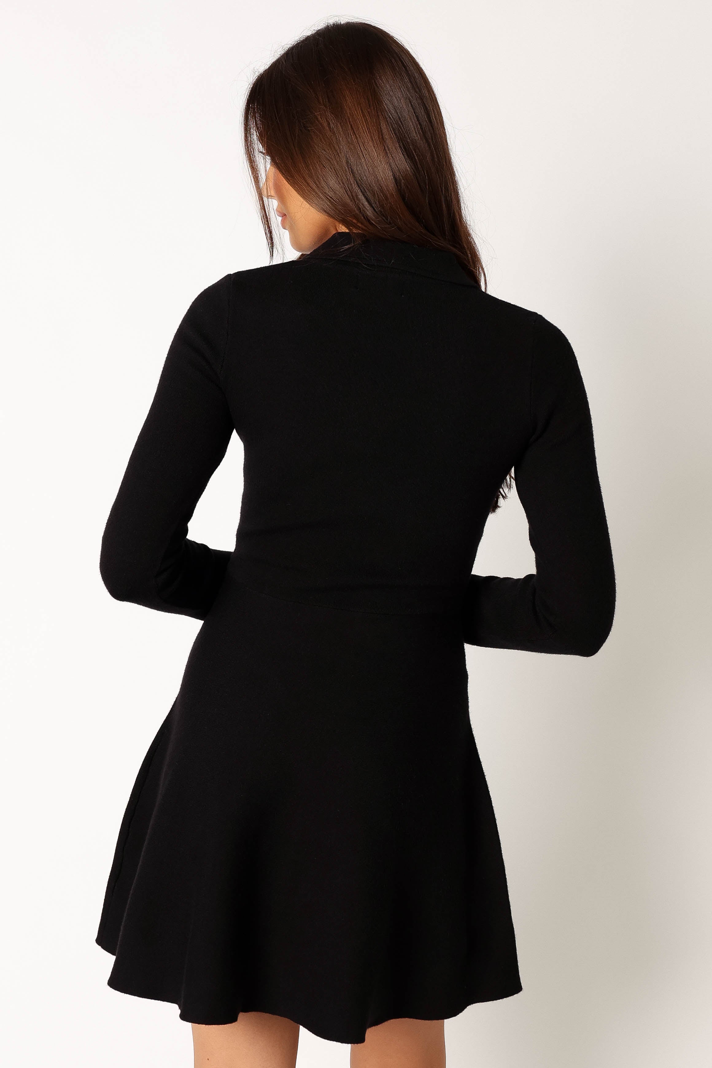 DRESSES @Marianne Longsleeve Mini Dress - Black