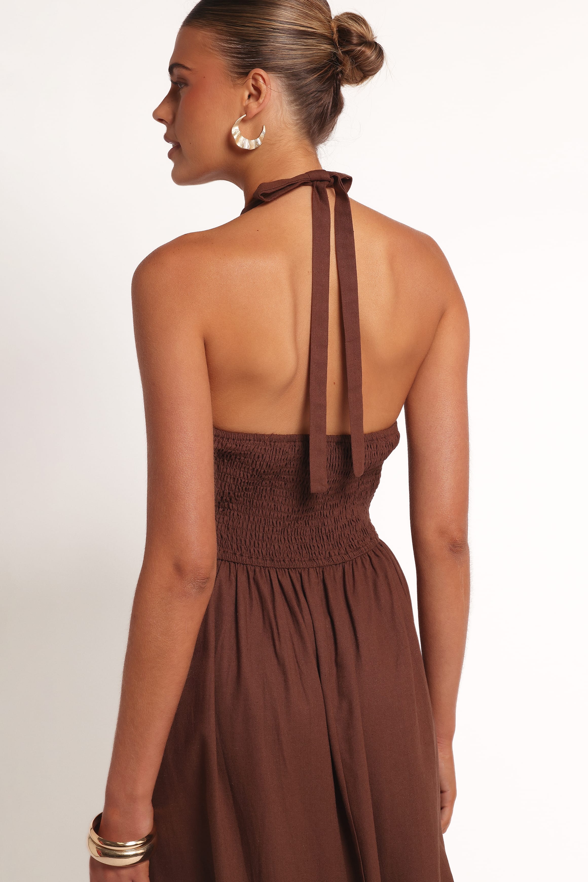 DRESSES Marie Halterneck Maxi Dress - Chocolate