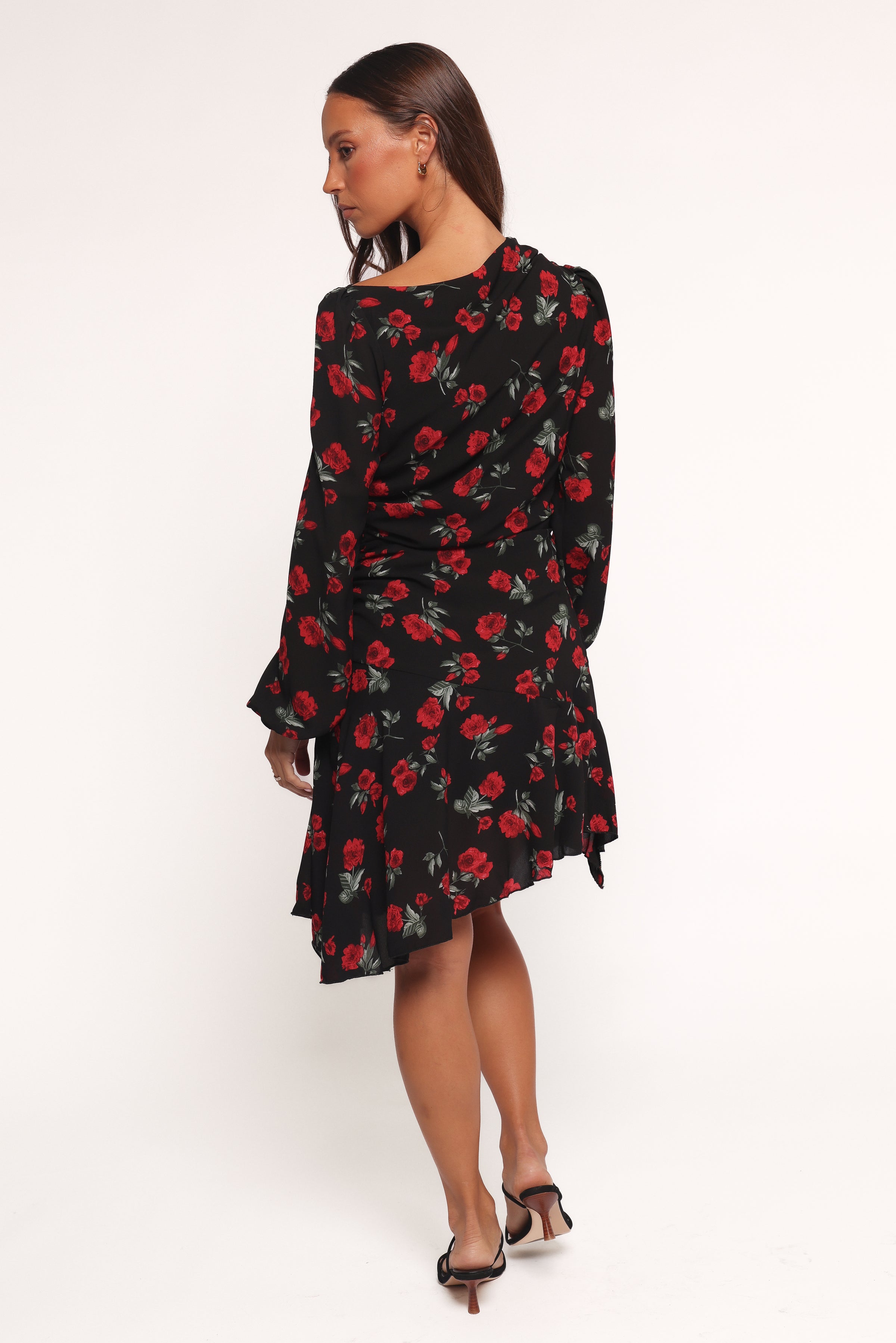 DRESSES Mariska Long Sleeve Mini Dress - Rose Print