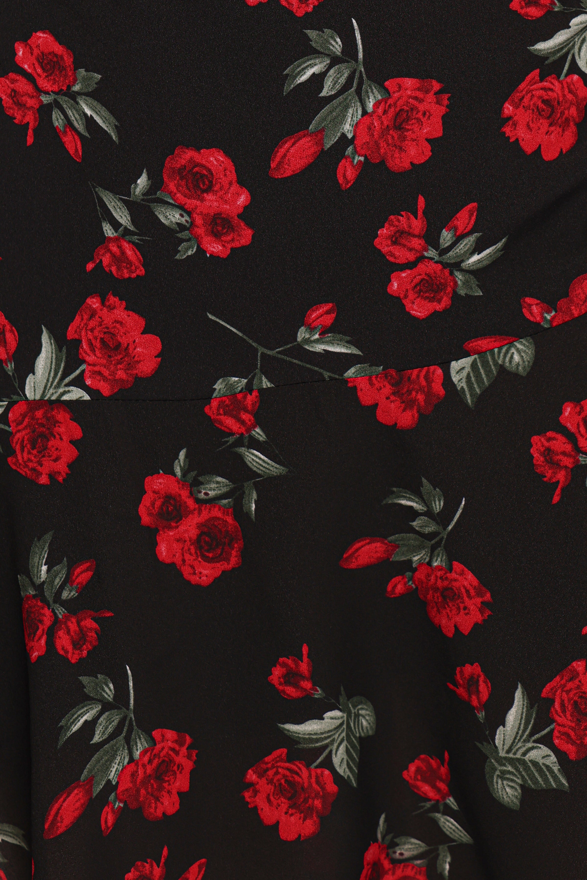 DRESSES Mariska Long Sleeve Mini Dress - Rose Print