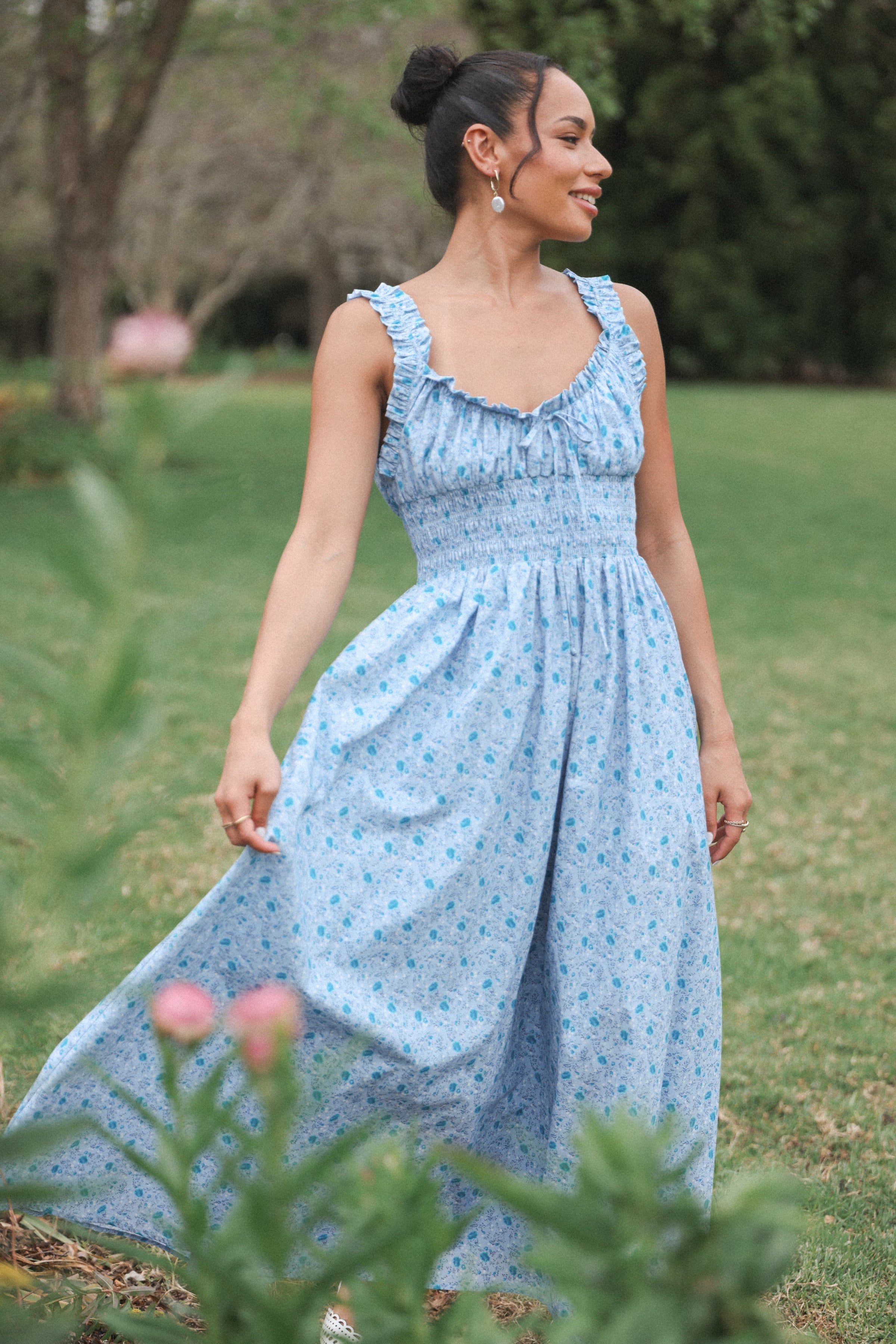 DRESSES Marlena Midi Dress - Blue Floral