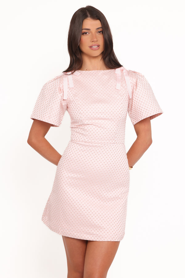 DRESSES Marlene Mini Dress - Pink Rose Brocade