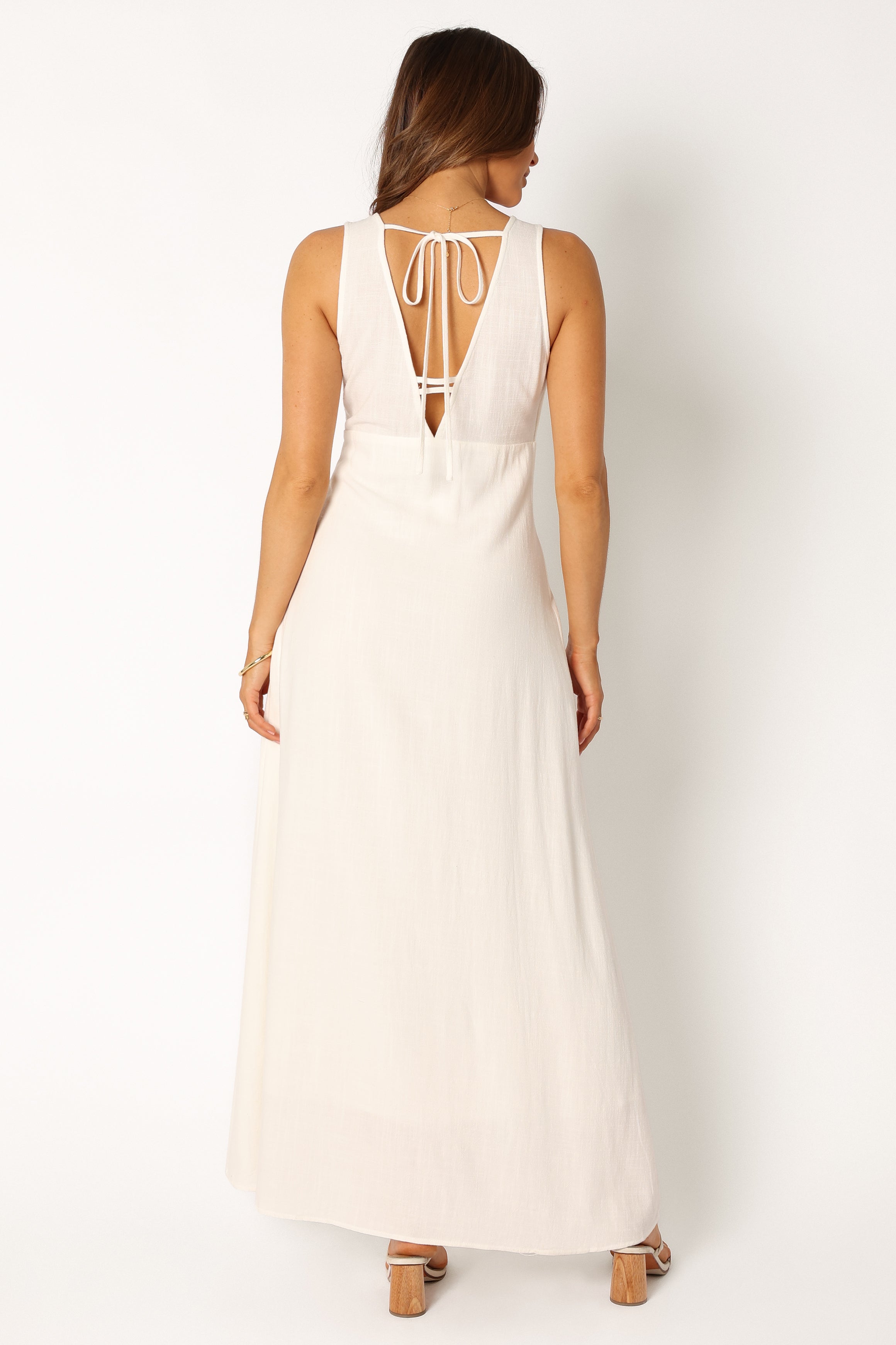 DRESSES @Marley Midi Slip Dress - White