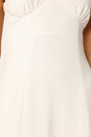DRESSES @Marley Midi Slip Dress - White