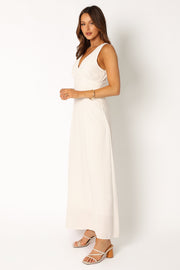 DRESSES @Marley Midi Slip Dress - White