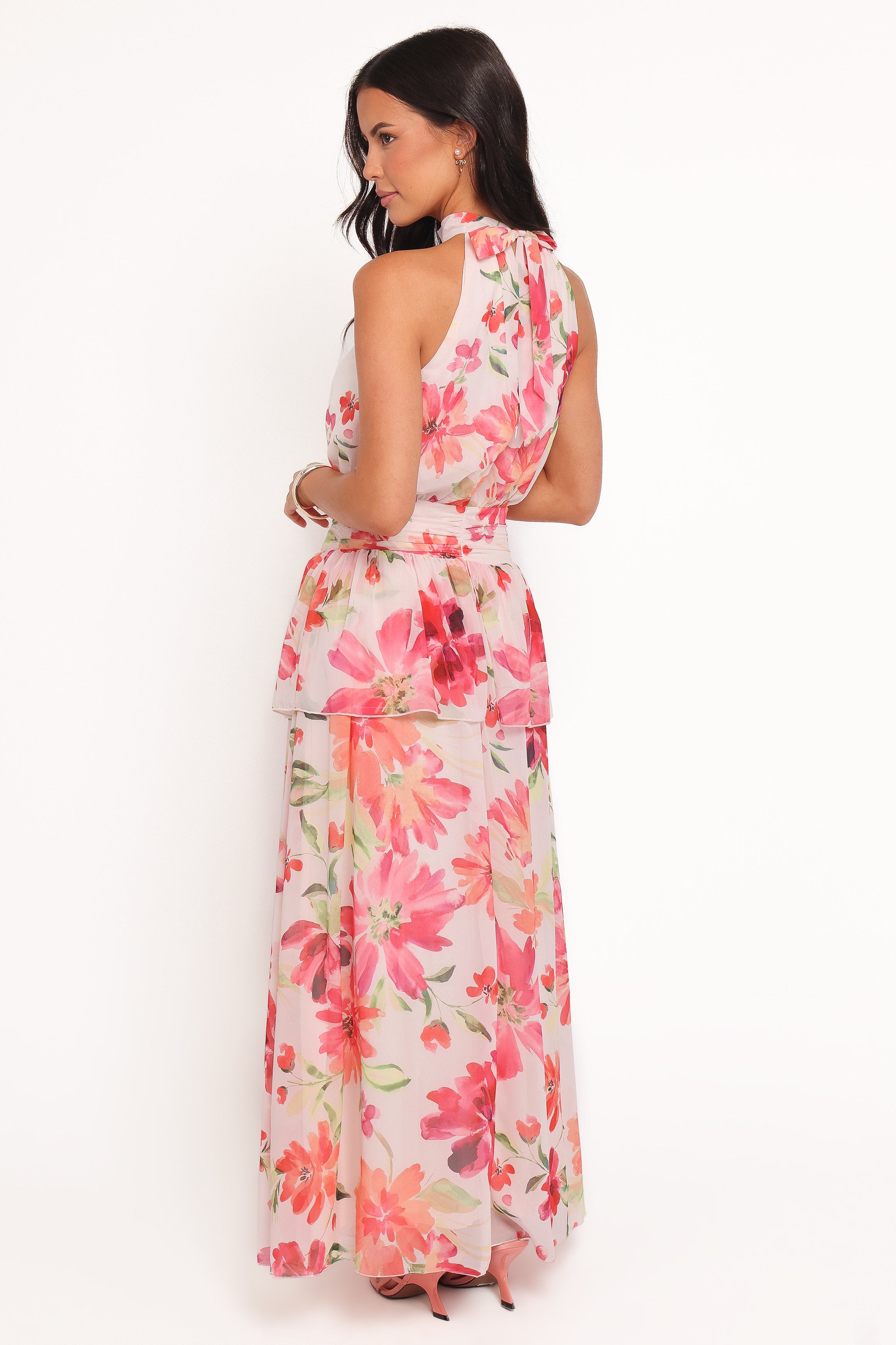 DRESSES Martha Maxi Dress - Orange Floral